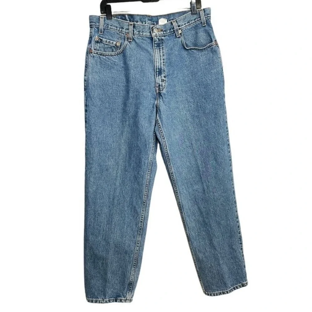 Vtg Levi's 550 Men's Relaxed Fit Straight‎ Leg Blue Denim Jeans Y2K W36 L30